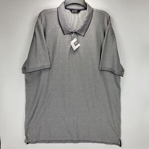 Members Mark Stretch Cotton Pique Polo Short Sleeve Shirt Mens 2XL Gray Casual